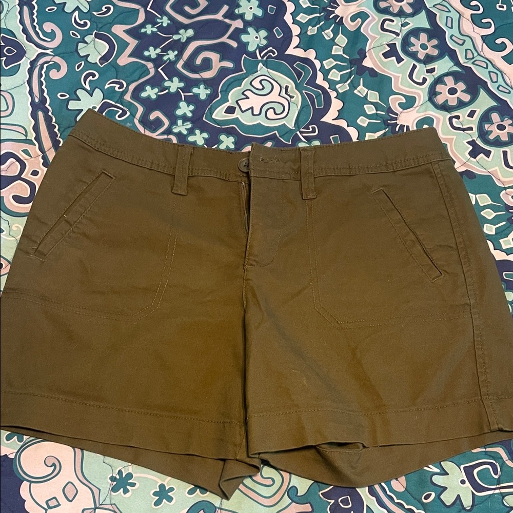 Olive Green Women's Shorts
